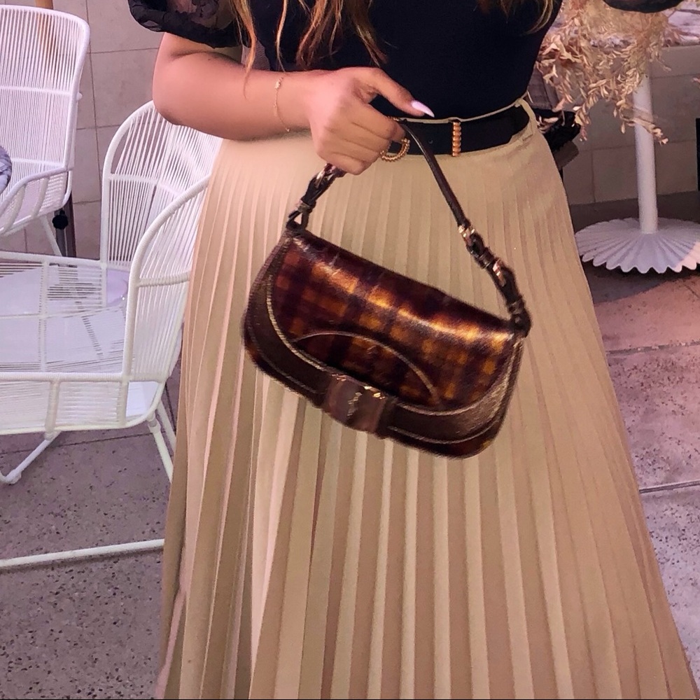 Zara Tan pleated skirt